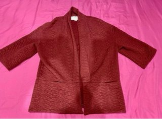 Conjunto Kimono Burdeos y Camisa de Cuadros