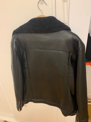 Chaqueta de cuero negra hombre