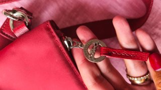 Cartera Longchamp Granate