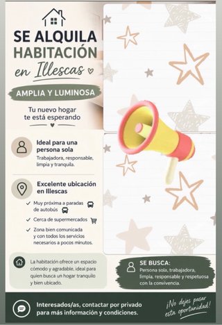 Se alquila habitación en illescas