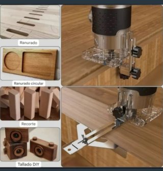Fresadora Eléctrica 15 Fresas Madera Maletín