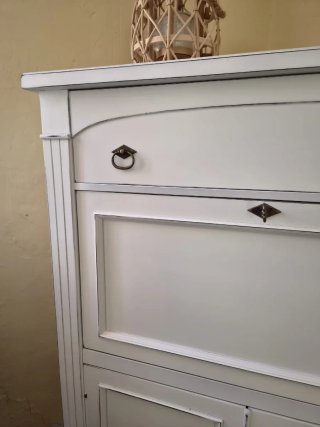Mueble Escritorio de Pino Blanco