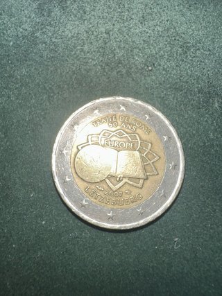 Moneda 2€ con error de acuñación de Luxemburgo