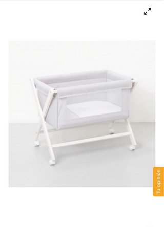 Mini cuna de bebé gris