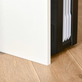Scrivania PC in Legno con Tastiera Bianca Rovere
