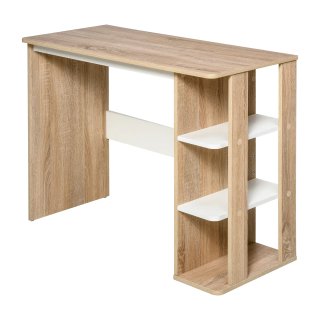 Scrivania Moderna Legno con Scaffale 100x44x74cm
