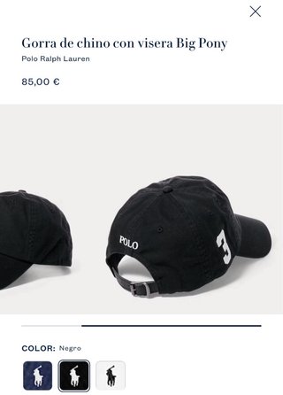 Cappello Polo Ralph Lauren Big Pony Nero