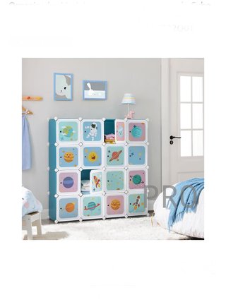 Armario Modular Infantil de 15 Cubos, Organizador