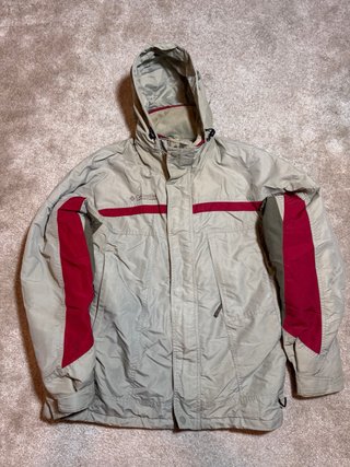 Chaqueta Columbia Beige y Roja