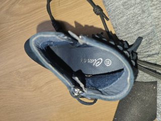 Botines ante azul marino talla 35