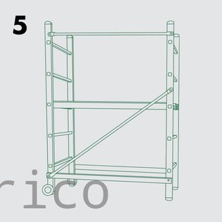Andamio Clásico 5+5 Peldaños - 3 Metros
