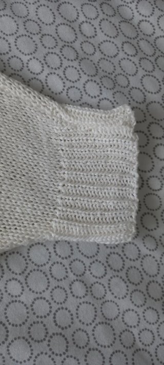 Jersey mujer blanco y rosa desgastado