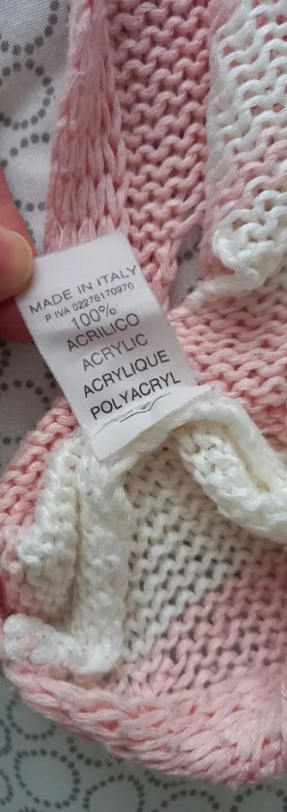 Jersey mujer blanco y rosa desgastado