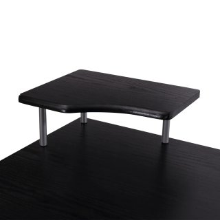 Scrivania per Computer in Legno Nero 152x60x88cm