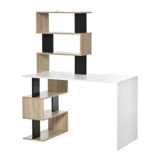 Scrivania Angolare con Libreria 120x60x148 cm