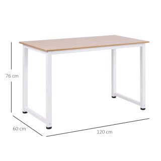 Scrivania Moderna MDF 120x60x76 cm Bianco Legno