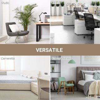 Scrivania Moderna MDF 120x60x76 cm Bianco Legno