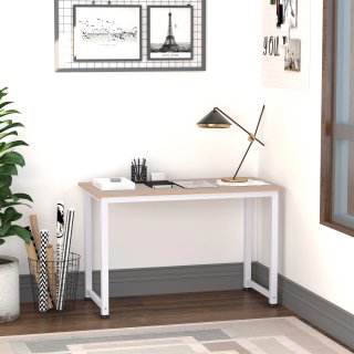 Scrivania Moderna MDF 120x60x76 cm Bianco Legno