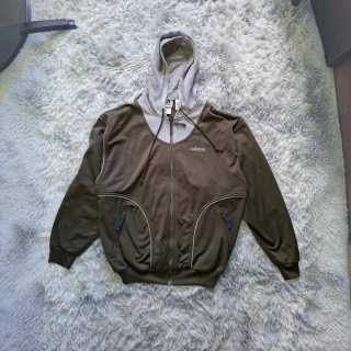 Felpa adidas vintage marrone e grigia taglia M