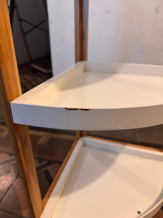 Estantería Esquinera Blanca y Madera
