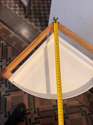 Estantería Esquinera Blanca y Madera