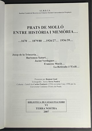 PRATS DE MOLLÓ ENTRE HISTÒRIA I MEMORIA.