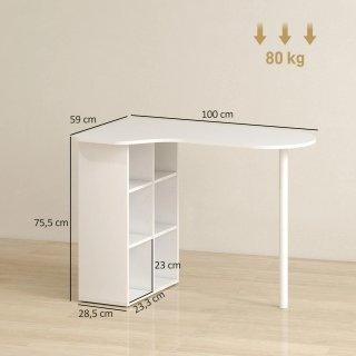 Scrivania Ricurva Acciaio e Legno 100x59x75.5 cm