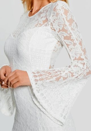 Abito GUESS Nicki Lace in pizzo bianco