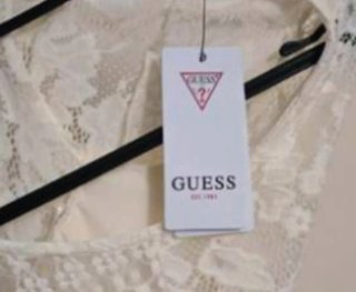 Abito GUESS Nicki Lace in pizzo bianco