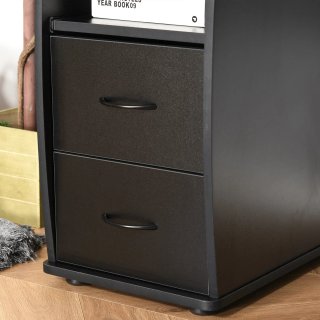 Scrivania PC Moderna in Legno Nero 120x55x85cm