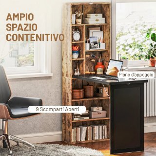 Scrivania Pieghevole Libreria Lavagna 98x51x153cm