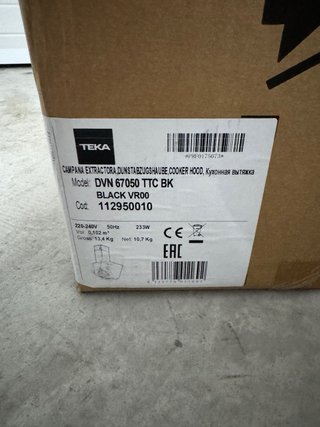 Campana Extractora Teka Negra sin estrenar