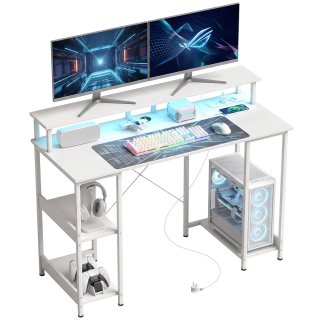 Scrivania Reversibile con LED e Prese 120x50 cm