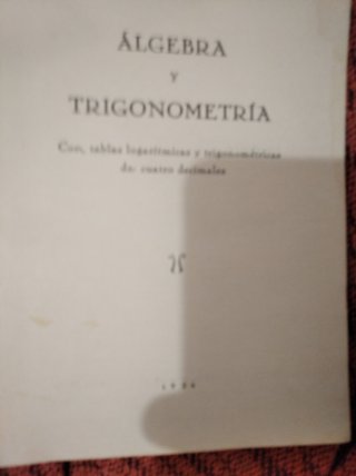 Libro Antiguo Álgebra Y Trigonometría Rey Pastor P