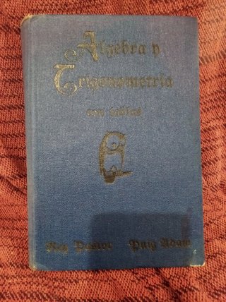Libro Antiguo Álgebra Y Trigonometría Rey Pastor P