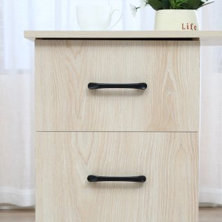 Scrivania PC Moderna con 3 Scaffali in Legno 120cm