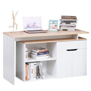 Scrivania Angolare con Libreria da 140x117x76 cm