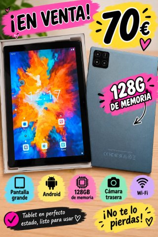 Tablet 128GB 70€ ¡En Venta!