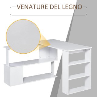 Scrivania ad Angolo 5 Ripiani 120 X 100 X 74.5 cm