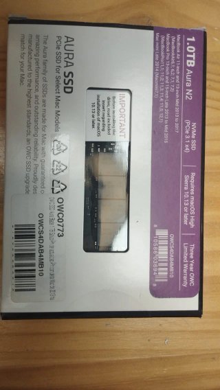 OWC Aura N2 1TB NVMe SSD PCIe