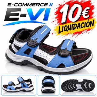Sandalias E-VI Niños Azul/Blanco Solo talla 41