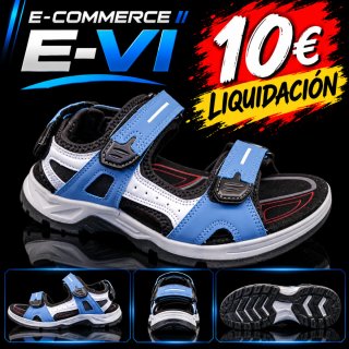 Sandalias E-VI Niños Azul/Blanco Solo talla 41