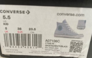 Converse talla 38.