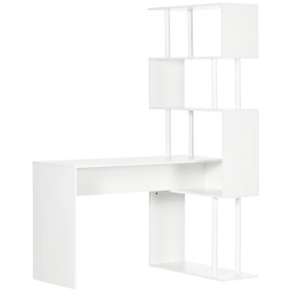 Scrivania Angolare Moderna Bianca 120x80x176 cm