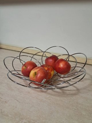 Fruttiera Decorativa in Metallo Argentato