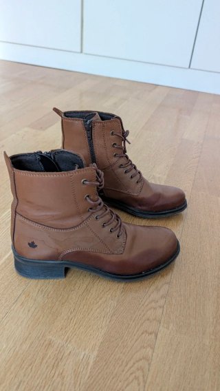 Botines de Piel Marrones Talla 38