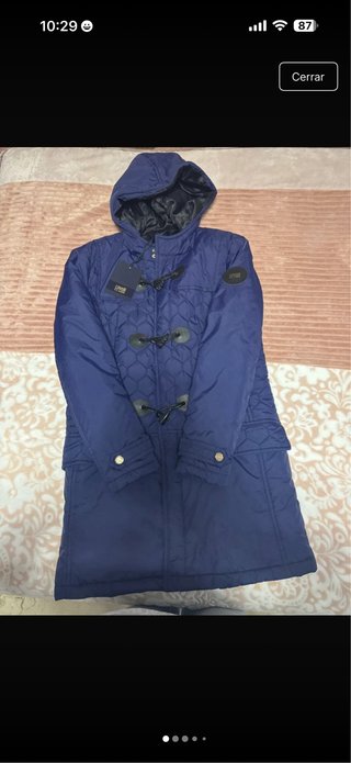 Abrigo Cavalli Azul y Negro