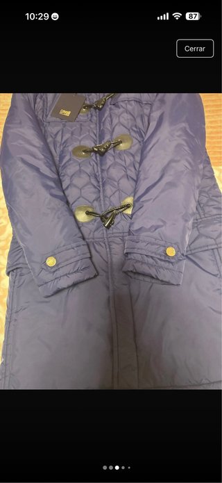 Abrigo Cavalli Azul y Negro