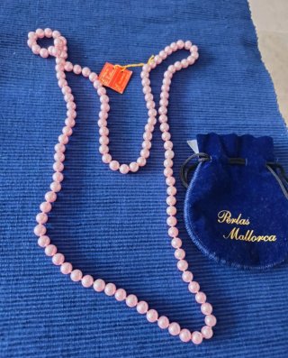 Collar Perlas Mallorca Vintage Rosa Esther joyas