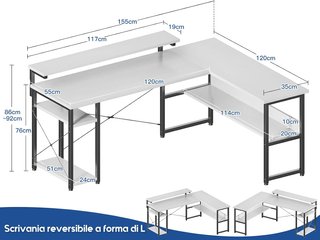 Escritorio Esquinero ODK en L – Como Nuevo – 155×1